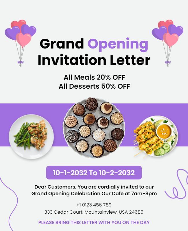 Restaurant Grand Opening Celebration Flyer Template