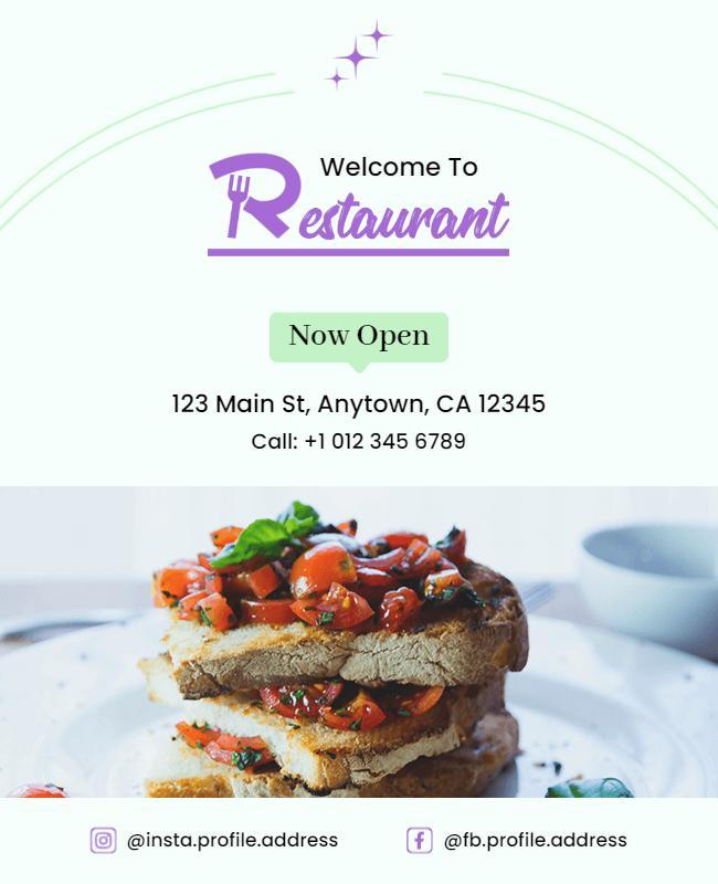 Restaurant Grand Opening Promotion Flyer Template