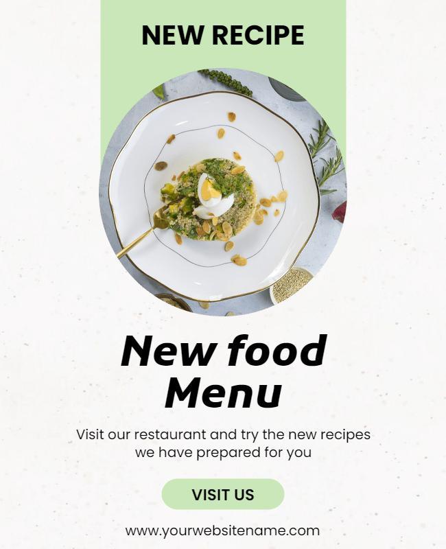 Restaurant New Recipe Launch Flyer Template