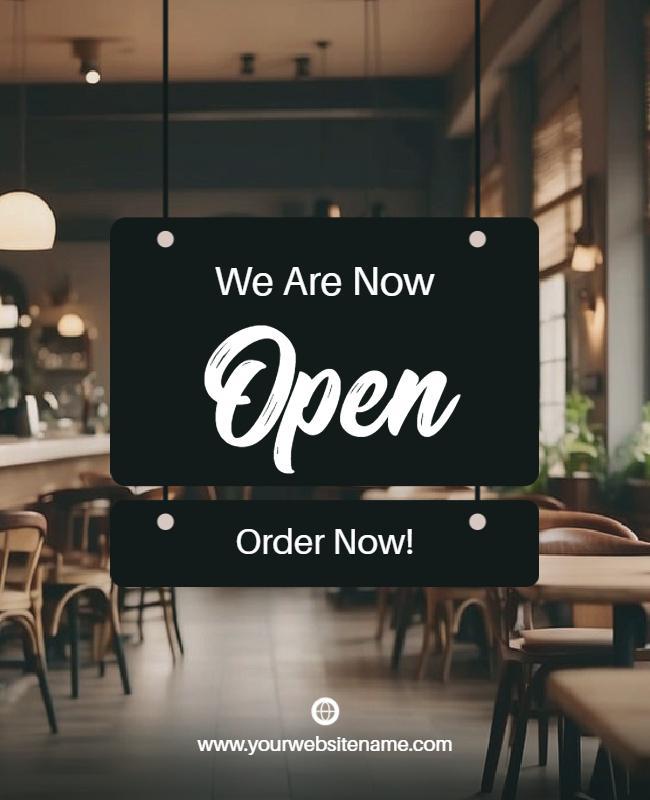 Restaurant Opening Announcement Flyer Template