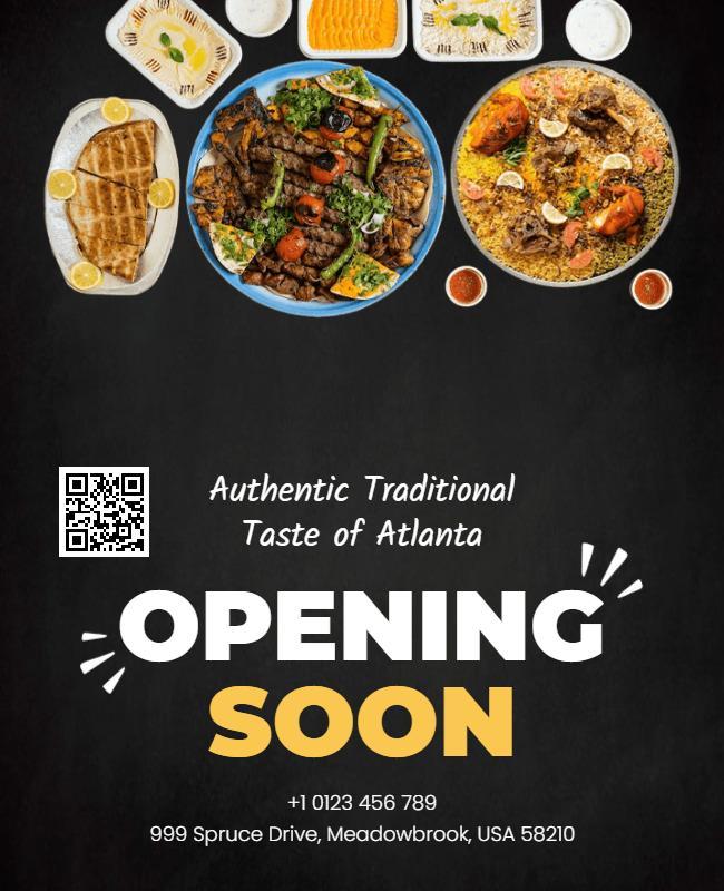 Restaurant Opening Soon Promotion Flyer Template