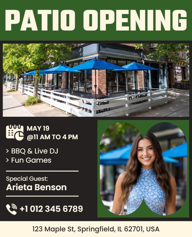 Restaurant Patio Opening Event Flyer Template