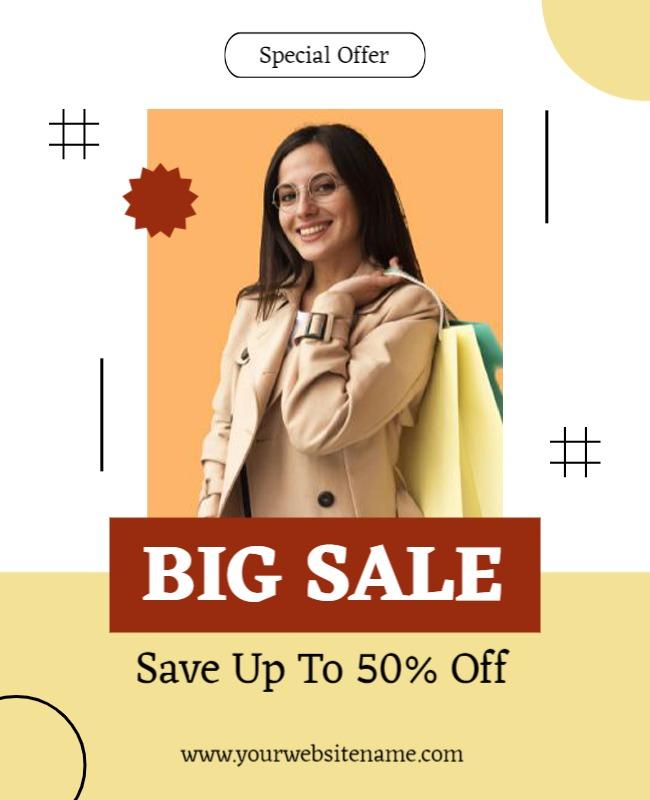 Retail Big Sale Discount Promotional Flyer Template