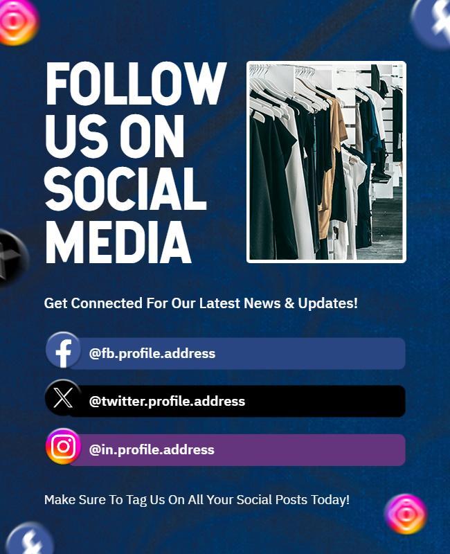 Retail Clothing Store Social Media Promotion Flyer Template