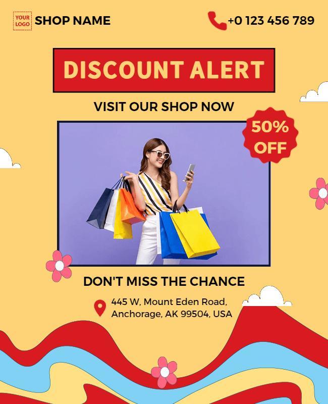 Retail Discount Shopping Event Flyer Template