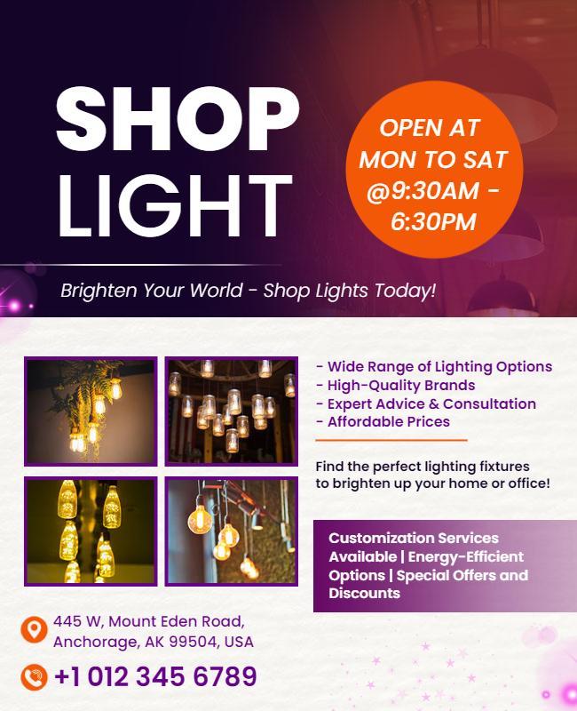 Retail Lighting Solutions Promotion Flyer Template