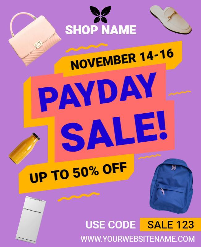 Retail Payday Discount Sale Flyer Template