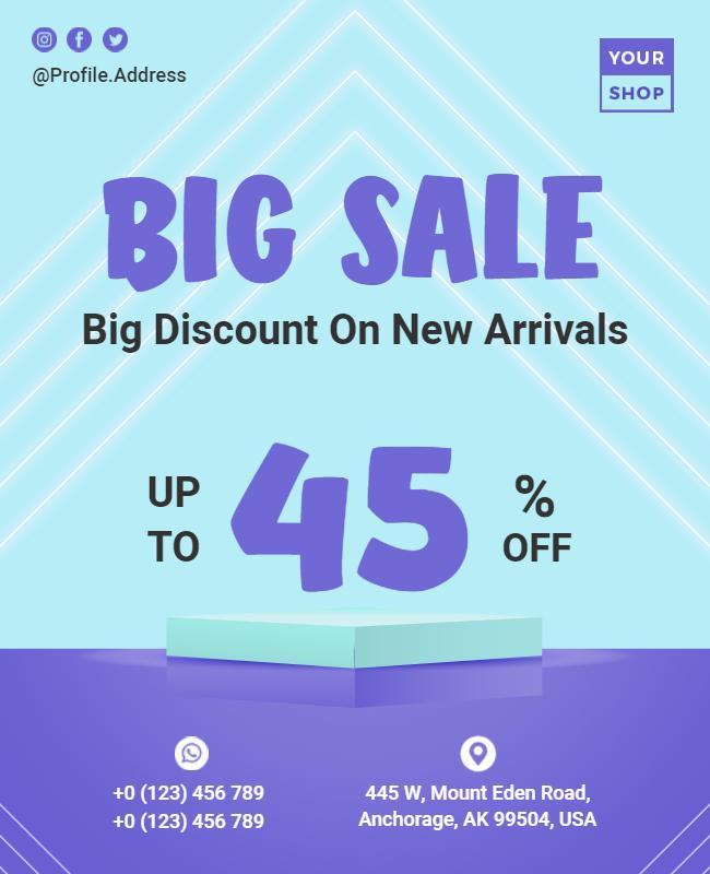 Retail Store Big Sale Promotional Flyer Template