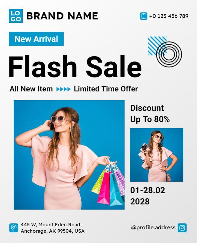 Retail Store Flash Sale Promotion Flyer Template