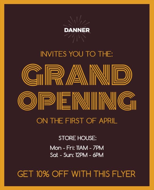 Retail Store Grand Opening Event Flyer Template