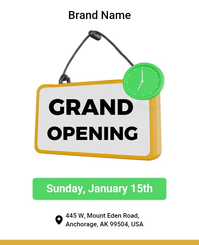 Retail Store Grand Opening Flyer Template