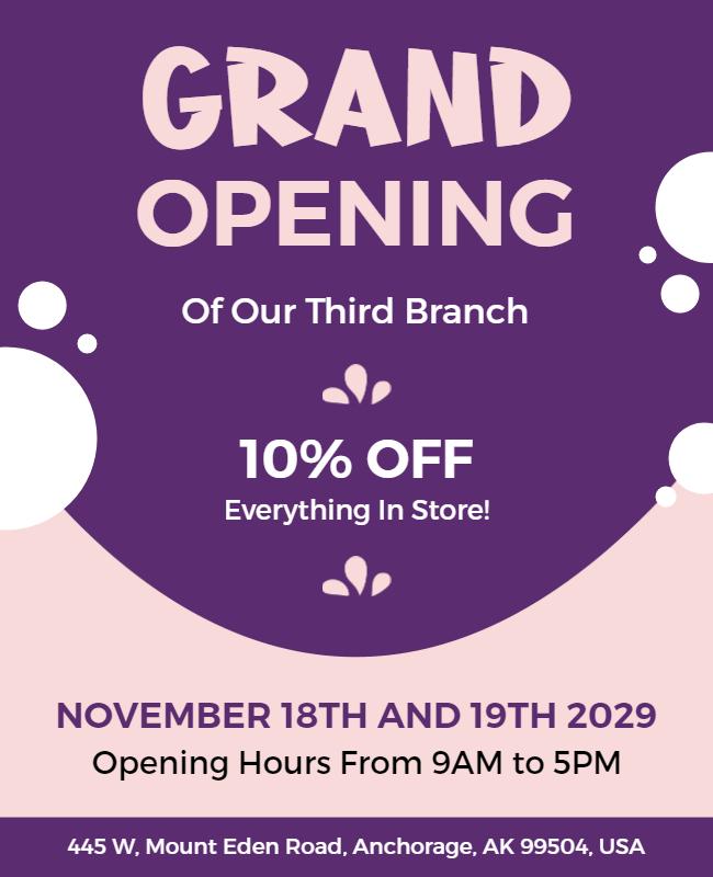 Retail Store Grand Opening Promotion Flyer Template