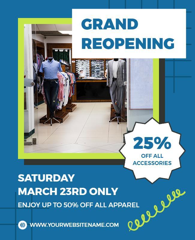 Retail Store Grand Reopening Event Flyer Template