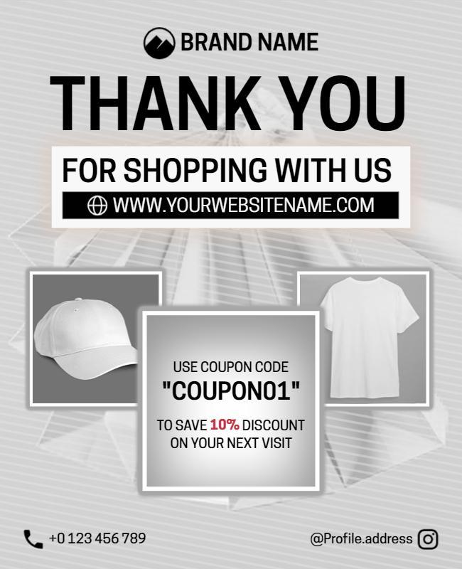 Retail Store Thank You Discount Flyer Template