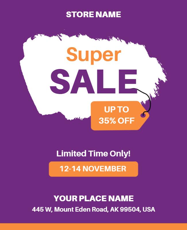 Retail Super Sale Discount Flyer Template