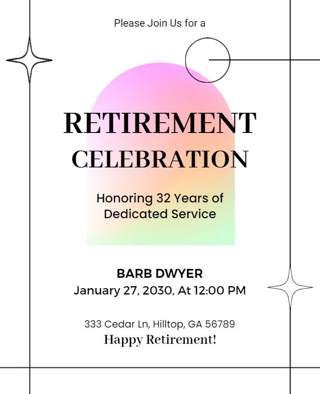 Retirement Celebration Event Flyer Template