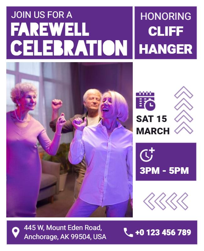 Retirement Farewell Celebration Event Flyer Template