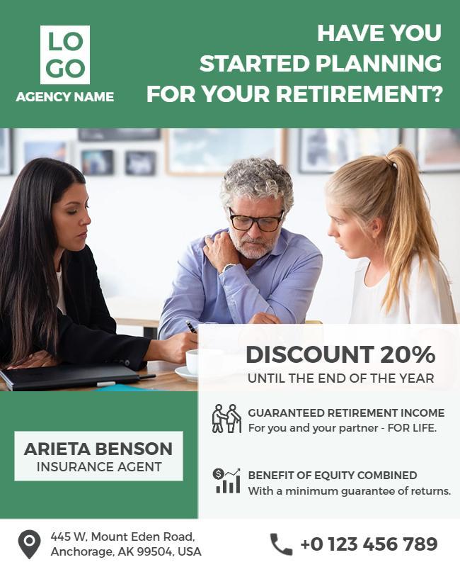 Retirement Planning Consultant Flyer Template