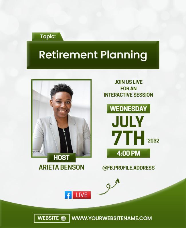 Retirement Planning Interactive Session Flyer Template