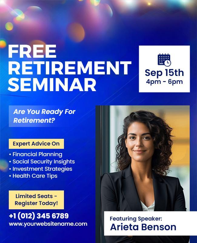 Retirement Planning Seminar Event Flyer Template