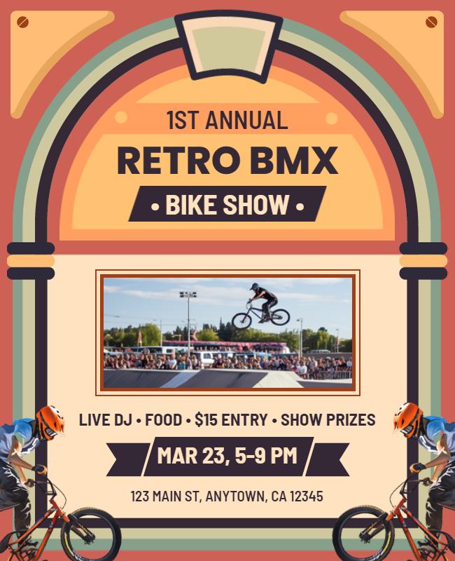 Retro Bmx Bike Show Event Flyer Template