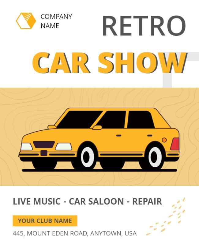 Retro Car Show Event Flyer Template