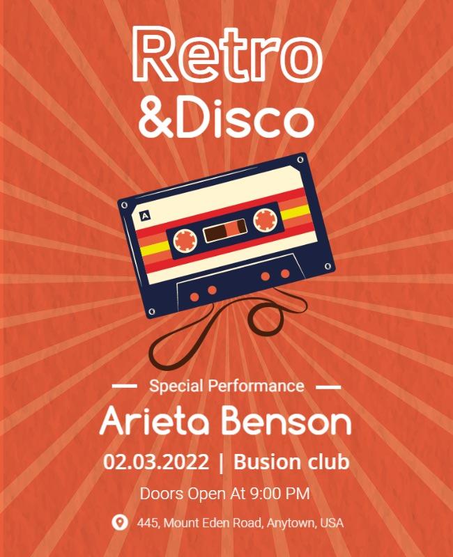 Retro Disco Music Event Flyer Template