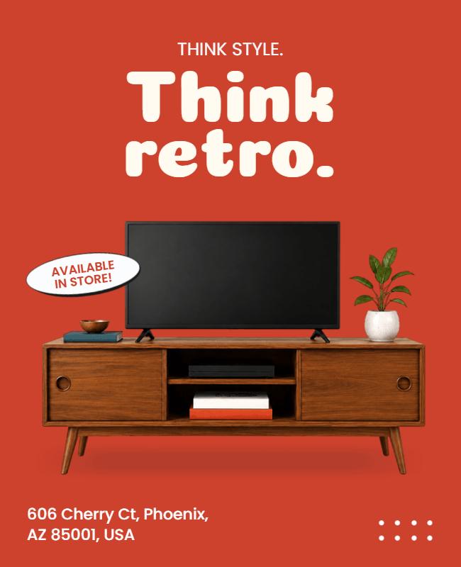 Retro Furniture Store Promotion Poster Template