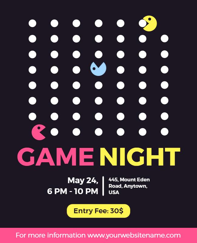 Retro Game Night Event Flyer Template