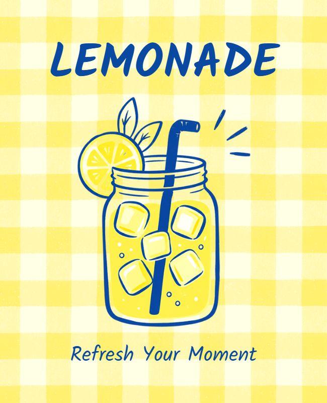 Retro Lemonade Drink Poster Template
