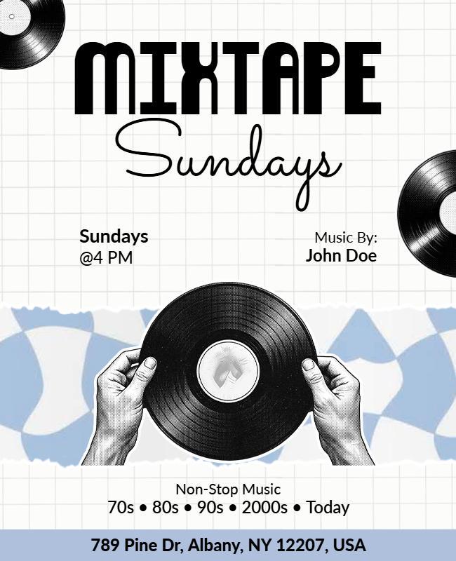 Retro Mixtape Music Event Flyer Template