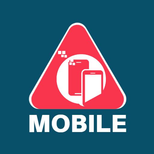 Retro Red Triangle Design for Mobile Technology Logo Template