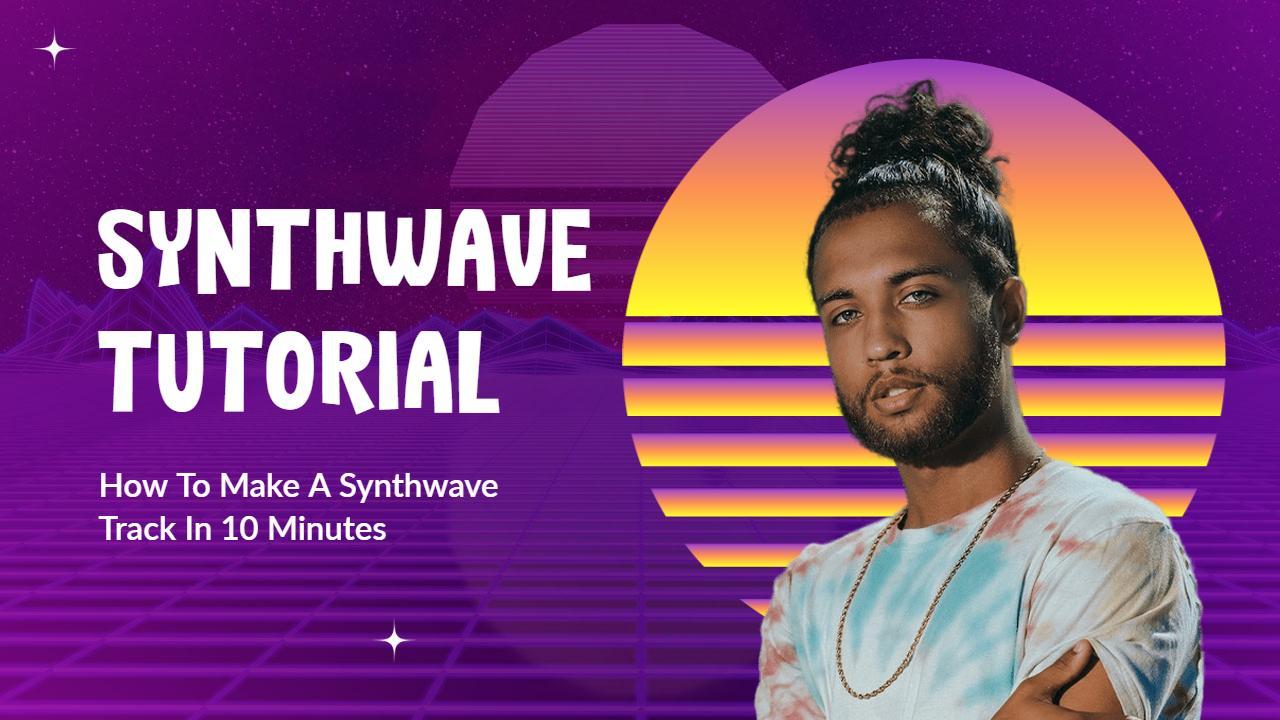 Retro Synthwave Music Production YouTube Thumbnail Template
