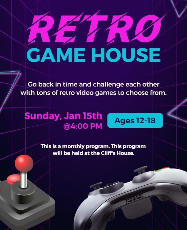 Retro Video Game Event Flyer Template