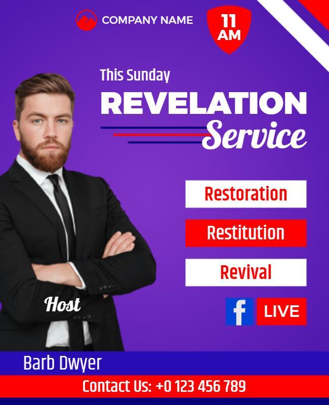 Revelation Service Event Flyer Template