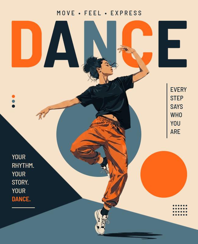 Rhythmic Dance Performance Poster Template