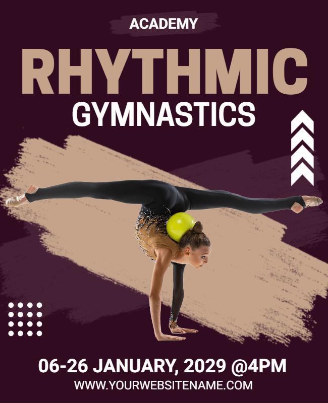 Rhythmic Gymnastics Academy Event Flyer Template