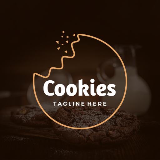 Rich Chocolate Cookie Design with Creamy Elements Logo Template