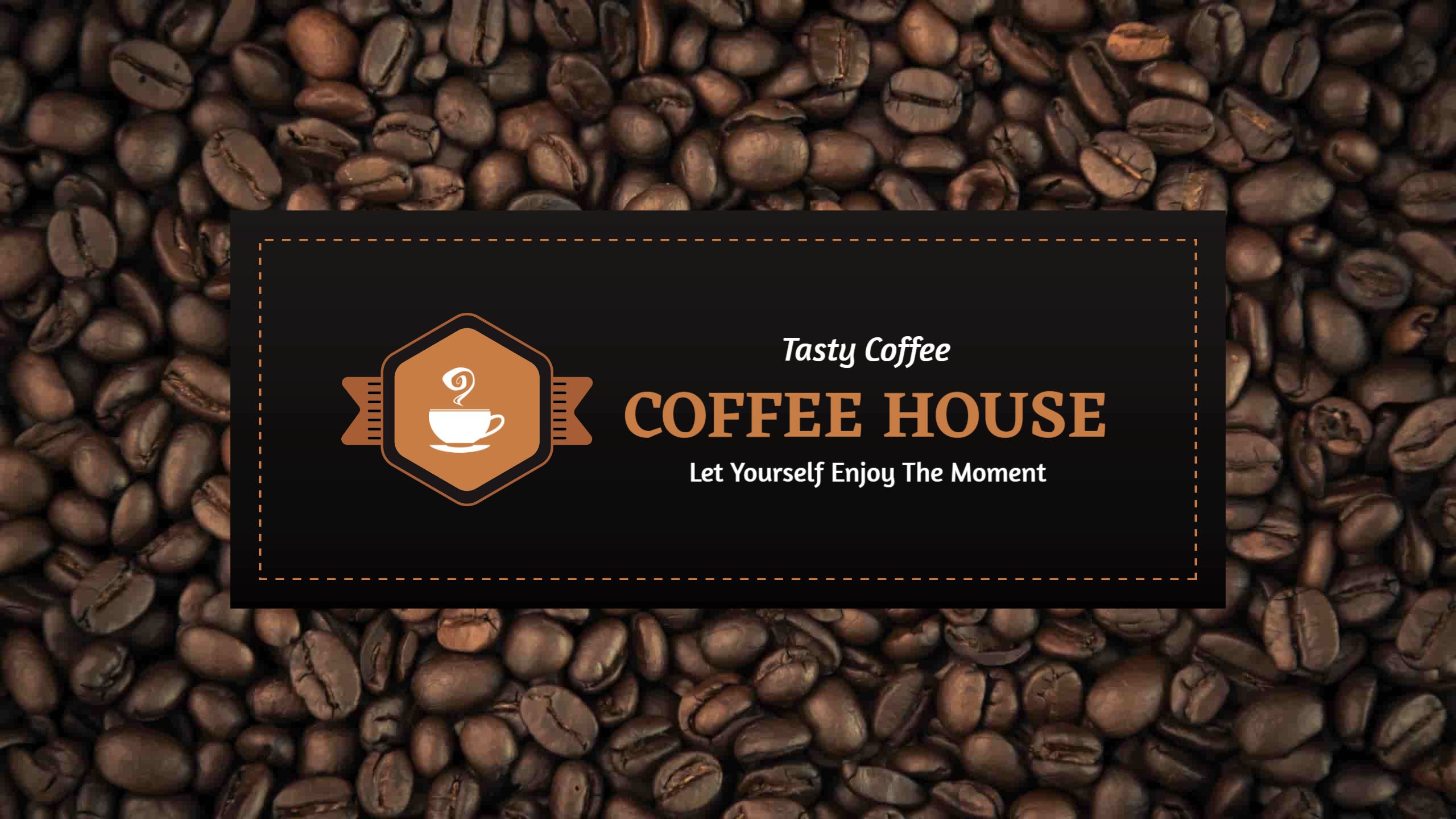 Rich Coffee Beans Background for YouTube Channel Banner Template