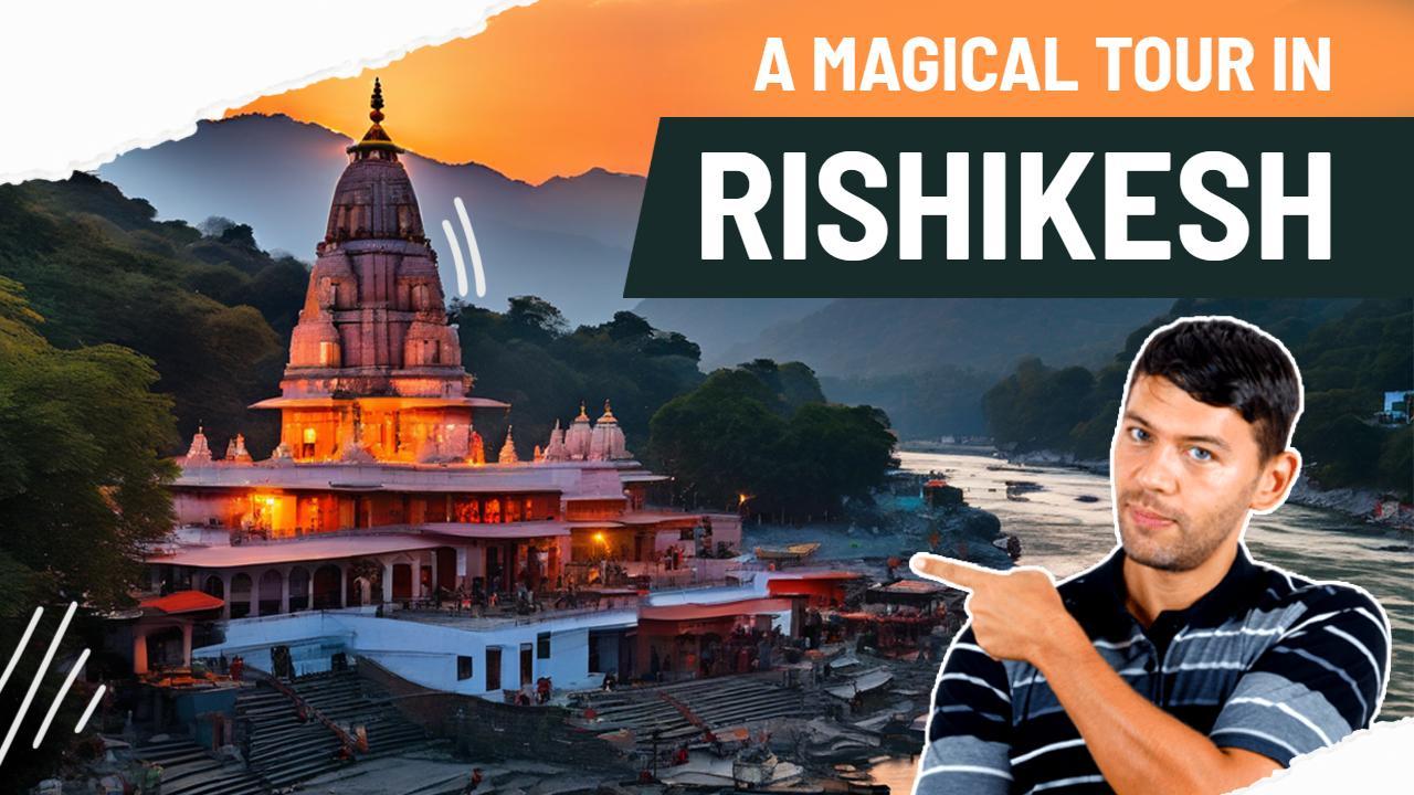Rishikesh Evening Temple Tour Travel YouTube Thumbnail Template