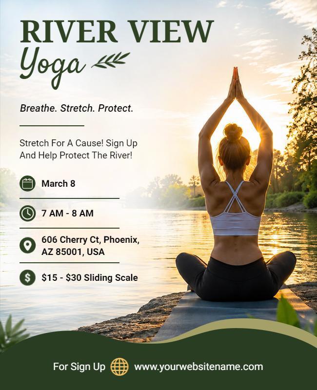 River View Yoga Event Flyer Template