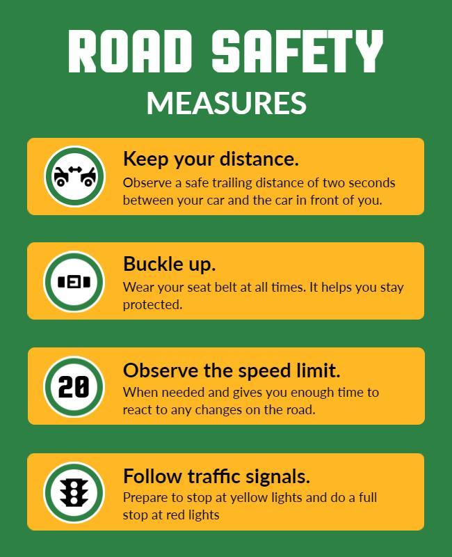 Road Safety Awareness Guidelines Flyer Template