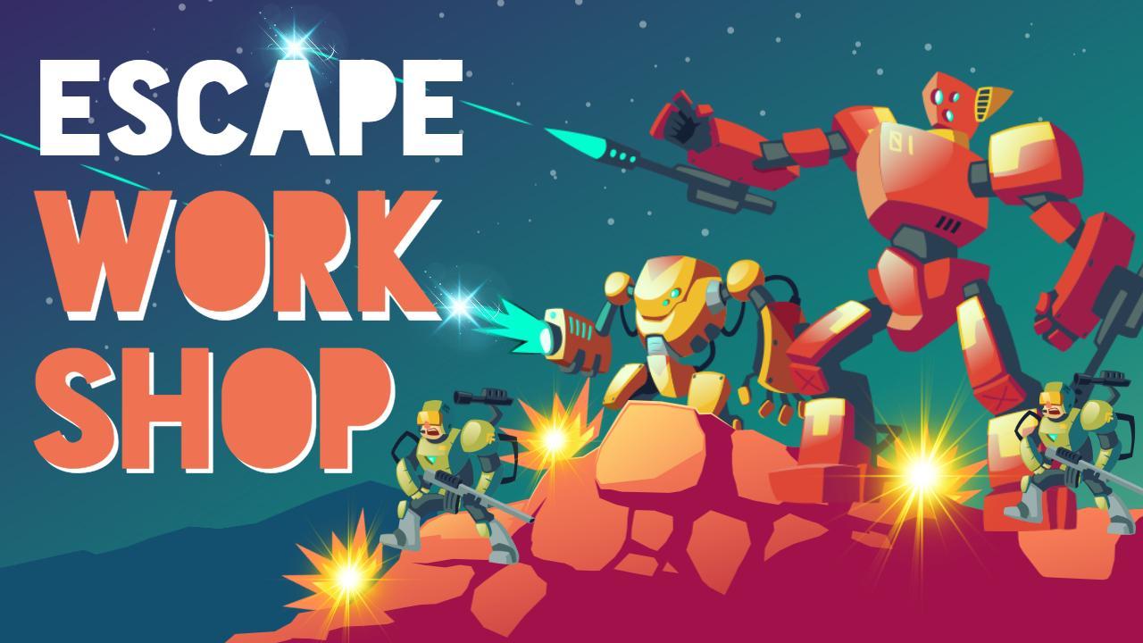Robot Battle Escape Workshop Gaming YouTube Thumbnail Template