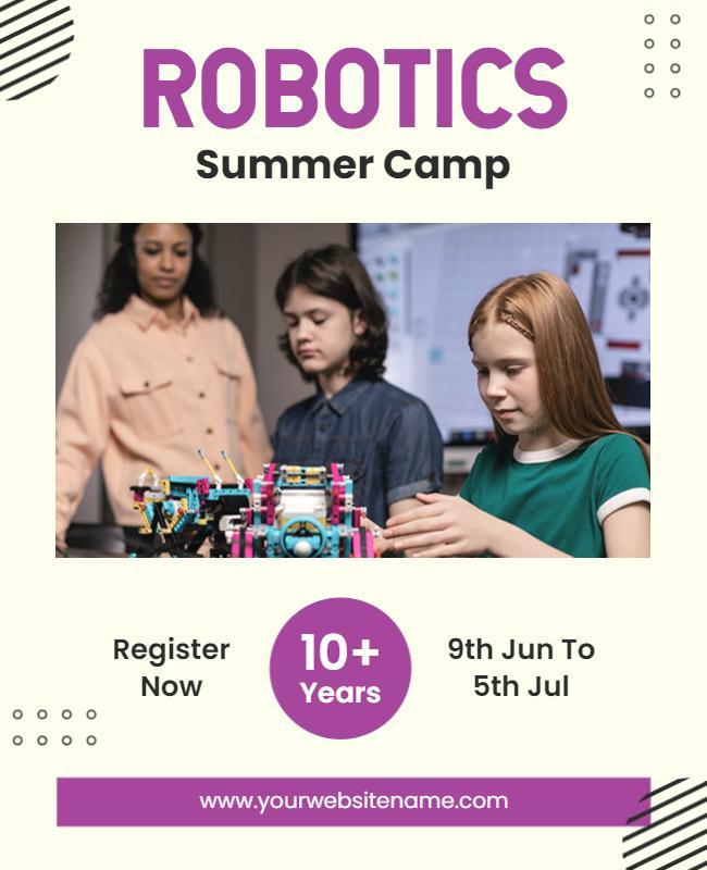 Robotics Summer Camp for Kids Flyer Template