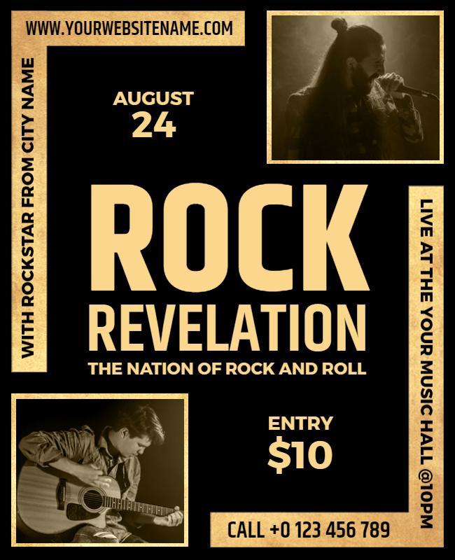 Rock Music Concert Event Flyer Template