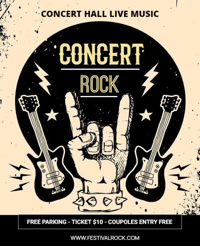 Rock Music Festival Concert Flyer Template