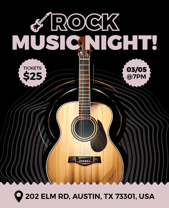 Rock Music Night Event Flyer Template