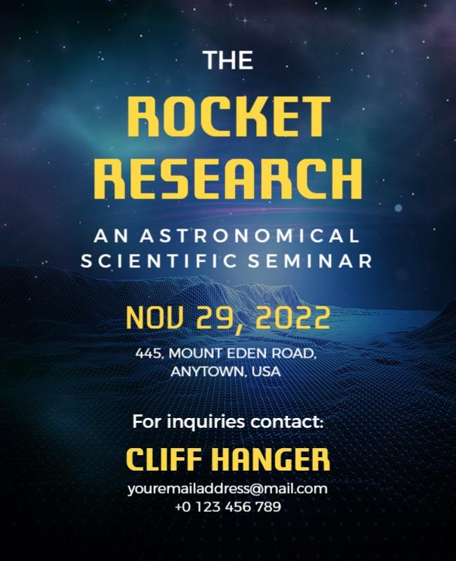 Rocket Research Scientific Seminar Flyer Template