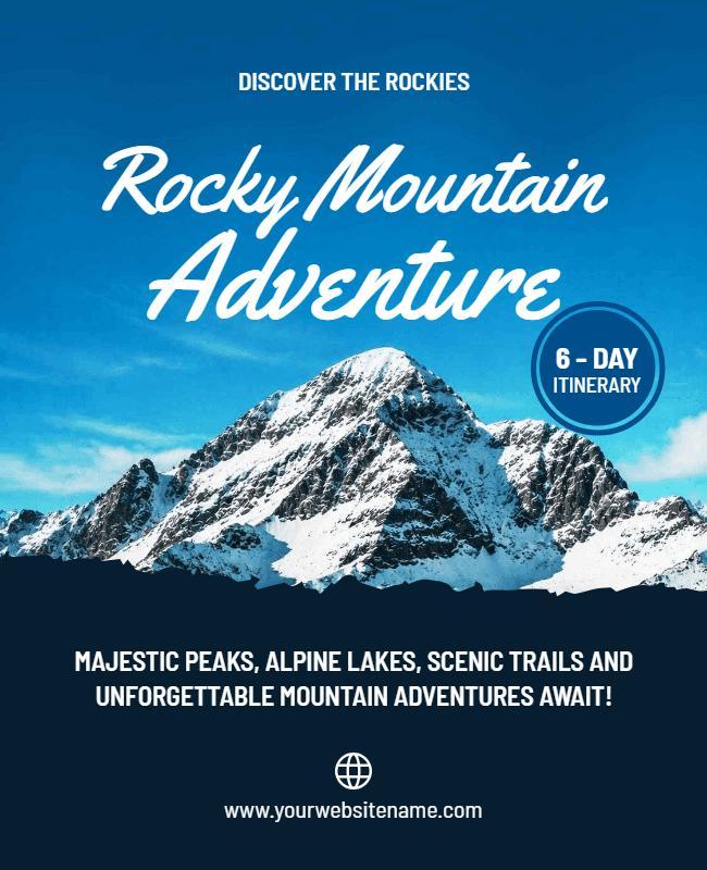 Rocky Mountain Adventure Travel Poster Template