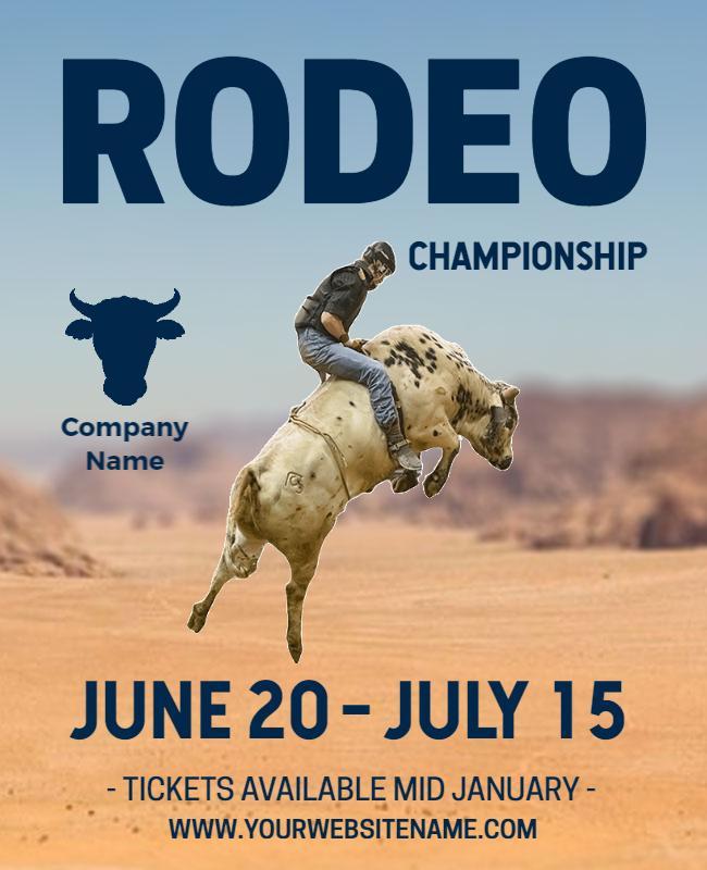 Rodeo Championship Event Flyer Template